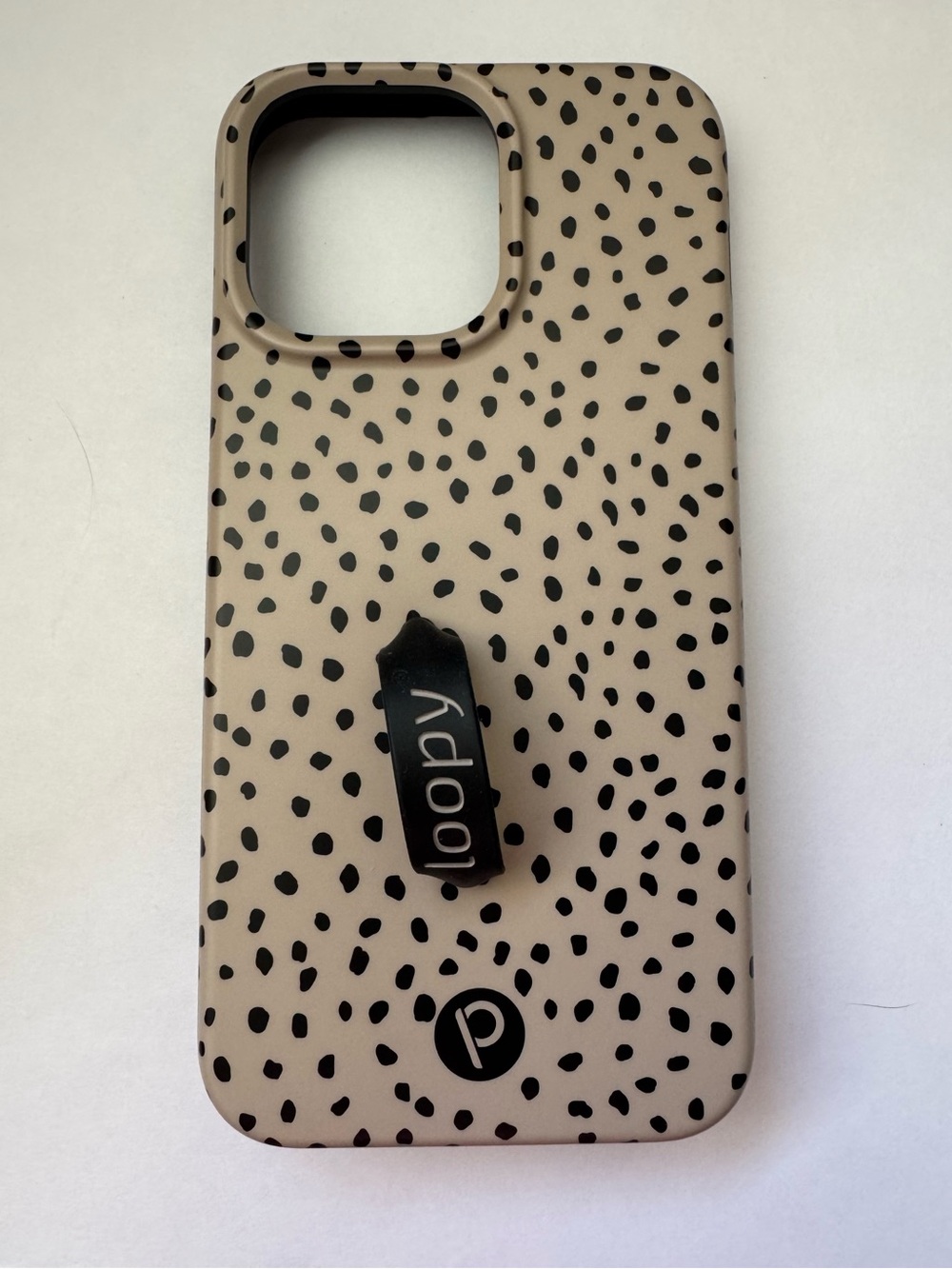 iPhone 15 Pro Max Righty Loopy Case-Mocha Dots NWOT